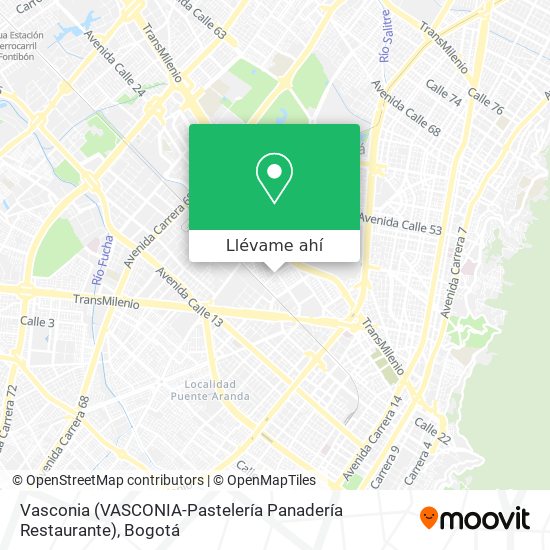 Mapa de Vasconia (VASCONIA-Pastelería Panadería Restaurante)