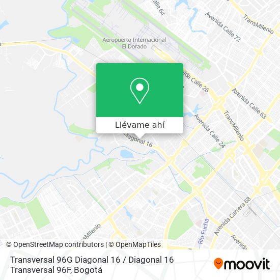 Mapa de Transversal 96G Diagonal 16 / Diagonal 16 Transversal 96F