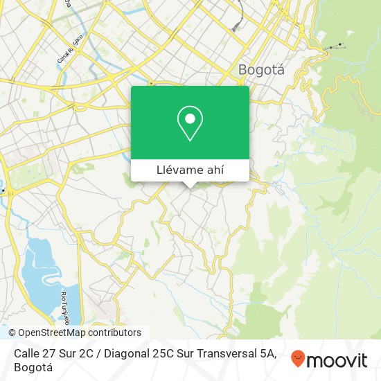 Mapa de Calle 27 Sur 2C / Diagonal 25C Sur Transversal 5A