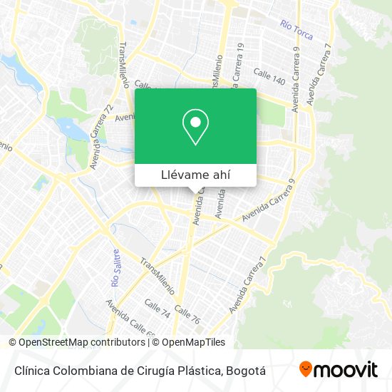 Mapa de Clínica Colombiana de Cirugía Plástica