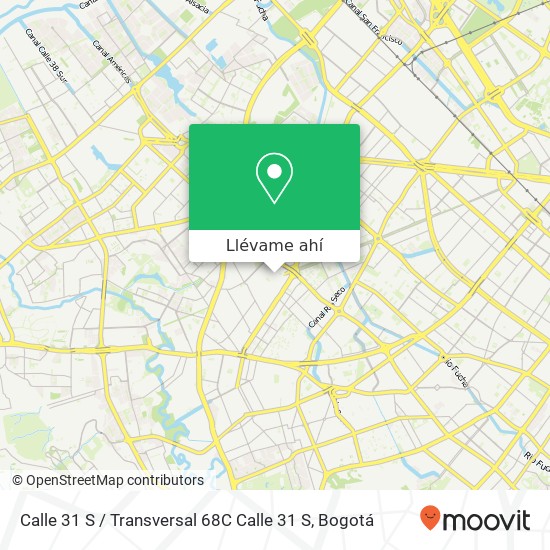 Mapa de Calle 31 S / Transversal 68C Calle 31 S