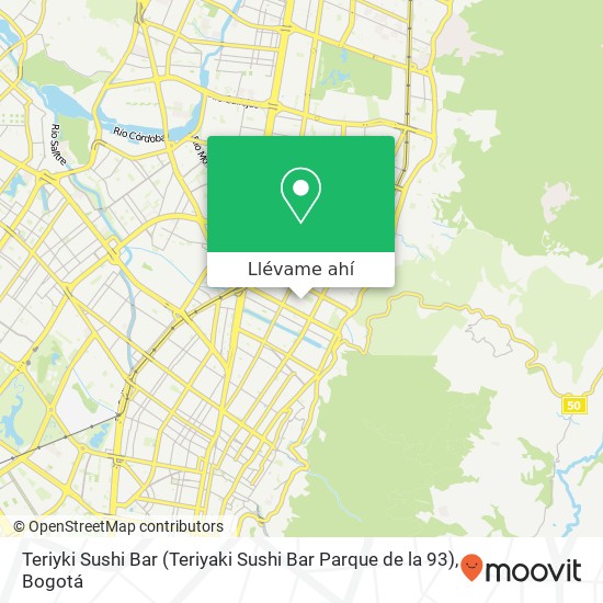 Mapa de Teriyki Sushi Bar (Teriyaki Sushi Bar Parque de la 93)