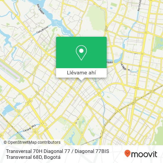 Mapa de Transversal 70H Diagonal 77 / Diagonal 77BIS Transversal 68D