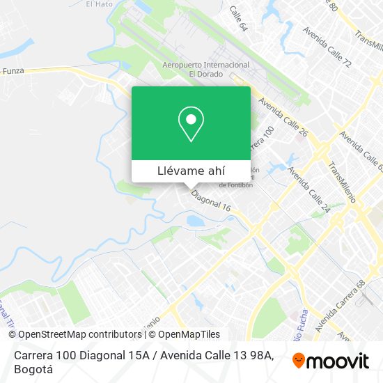 Mapa de Carrera 100 Diagonal 15A / Avenida Calle 13 98A