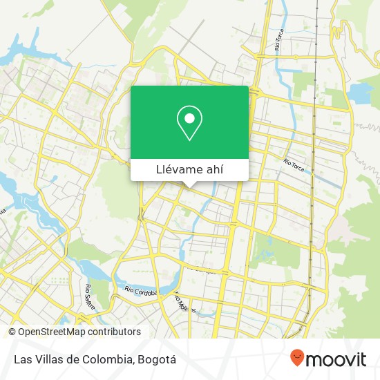 Mapa de Las Villas de Colombia