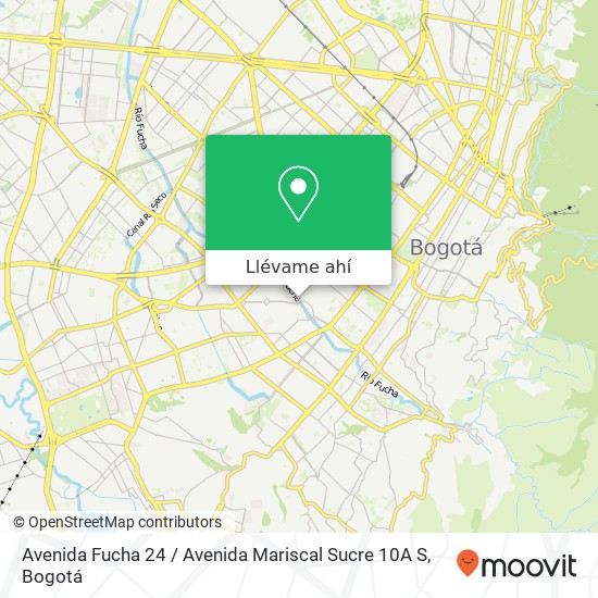 Mapa de Avenida Fucha 24 / Avenida Mariscal Sucre 10A S
