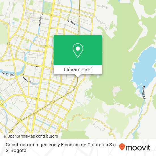 Mapa de Constructora-Ingenieria y Finanzas de Colombia S a S