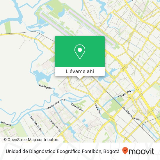 Mapa de Unidad de Diagnóstico Ecográfico Fontibón