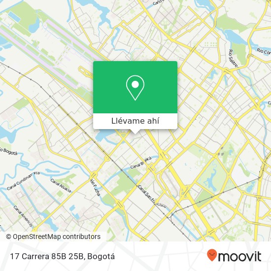 Mapa de 17 Carrera 85B 25B