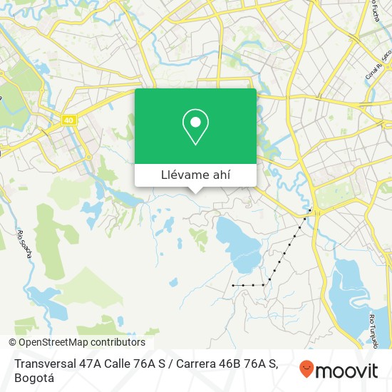 Mapa de Transversal 47A Calle 76A S / Carrera 46B 76A S