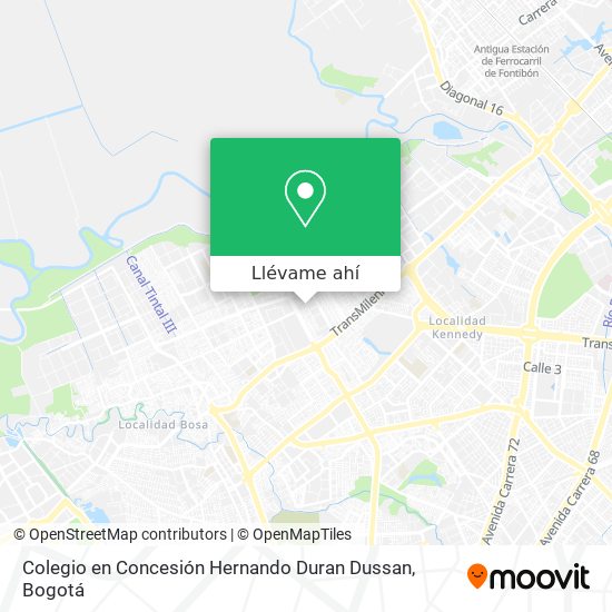 Mapa de Colegio en Concesión Hernando Duran Dussan