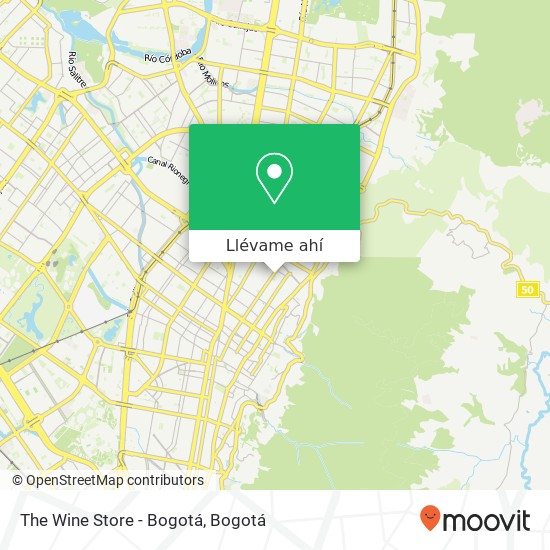 Mapa de The Wine Store - Bogotá