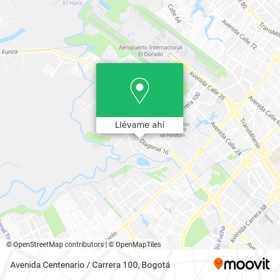 Mapa de Avenida Centenario / Carrera 100