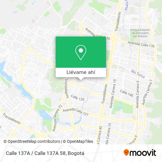 Mapa de Calle 137A / Calle 137A 58