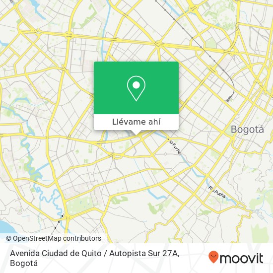 Mapa de Avenida Ciudad de Quito / Autopista Sur 27A