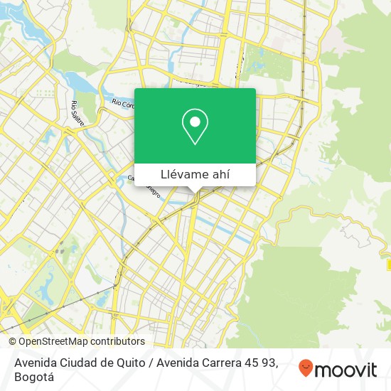 Mapa de Avenida Ciudad de Quito / Avenida Carrera 45 93