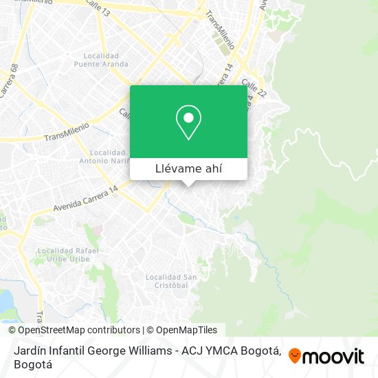 Mapa de Jardín Infantil George Williams - ACJ YMCA Bogotá