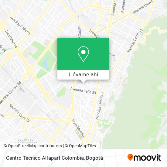 Mapa de Centro Tecnico Alfaparf Colombia