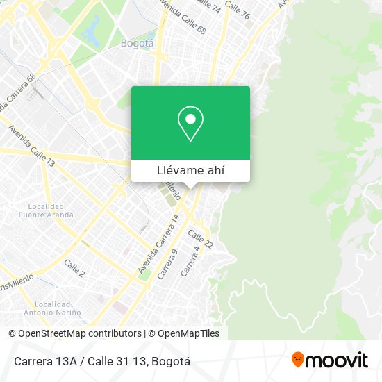 Mapa de Carrera 13A / Calle 31 13