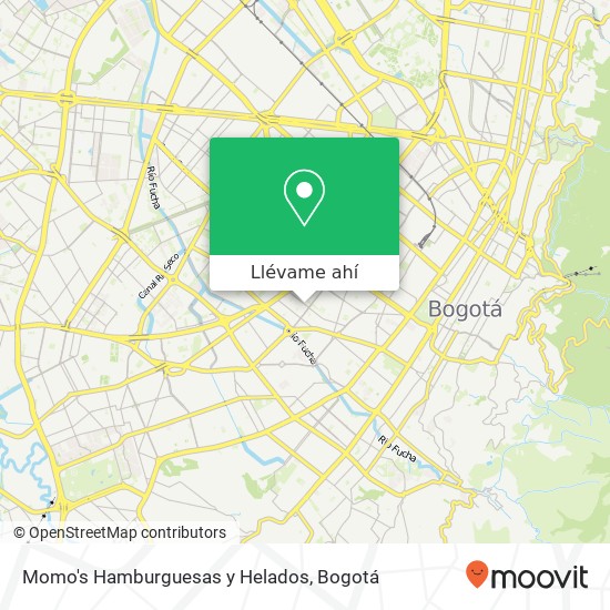 Mapa de Momo's Hamburguesas y Helados