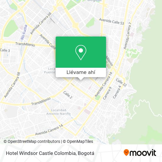 Mapa de Hotel Windsor Castle Colombia