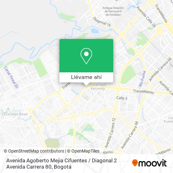 Mapa de Avenida Agoberto Mejia Cifuentes / Diagonal 2 Avenida Carrera 80