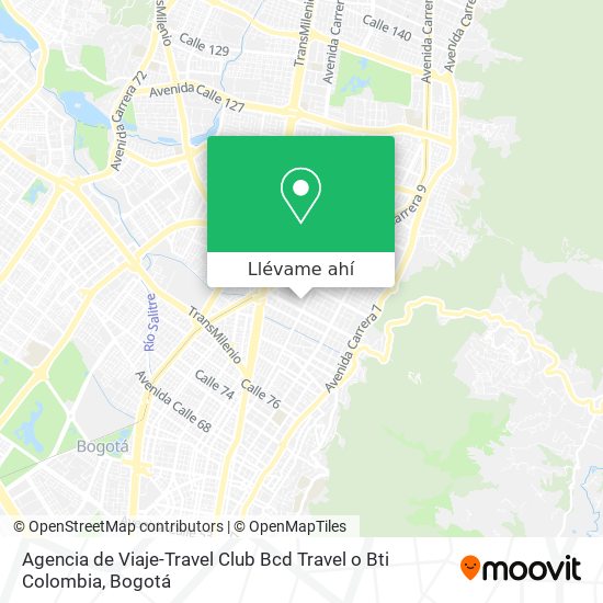 Mapa de Agencia de Viaje-Travel Club Bcd Travel o Bti Colombia