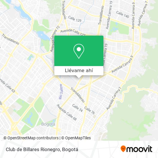 Mapa de Club de Billares Rionegro