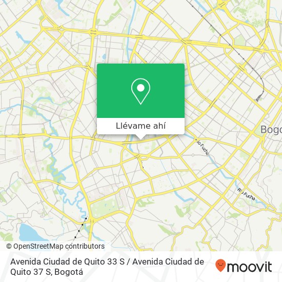 Mapa de Avenida Ciudad de Quito 33 S / Avenida Ciudad de Quito 37 S