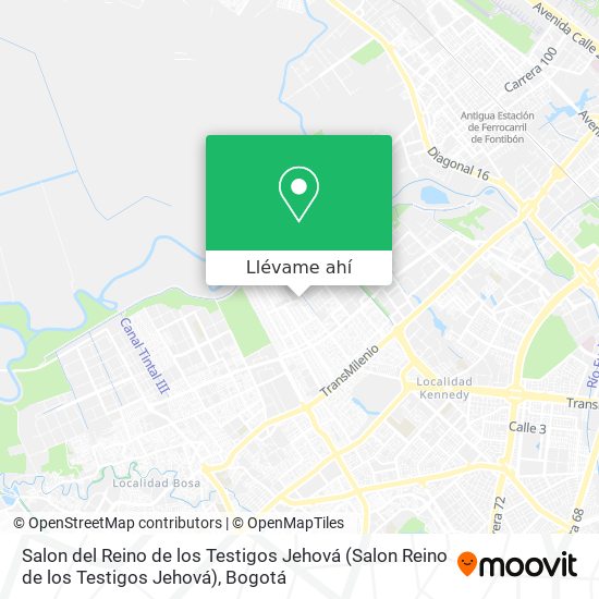 Mapa de Salon del Reino de los Testigos Jehová