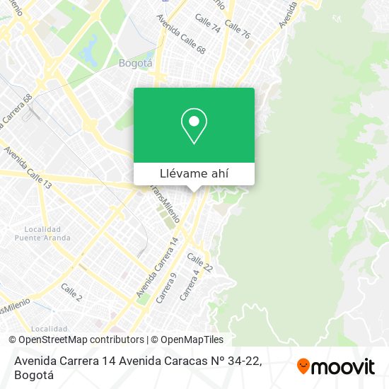 Mapa de Avenida Carrera 14 Avenida Caracas Nº 34-22