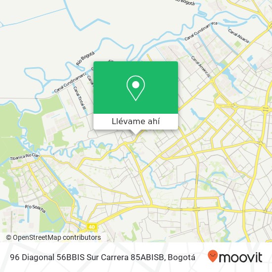 Mapa de 96 Diagonal 56BBIS Sur Carrera 85ABISB