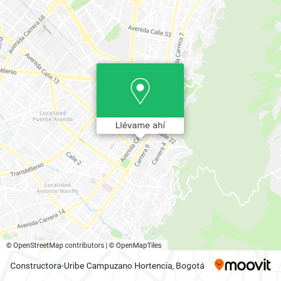 Mapa de Constructora-Uribe Campuzano Hortencia