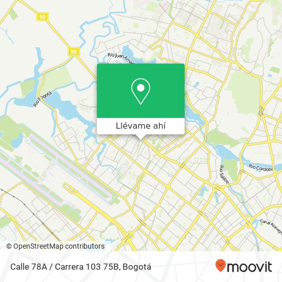 Mapa de Calle 78A / Carrera 103 75B