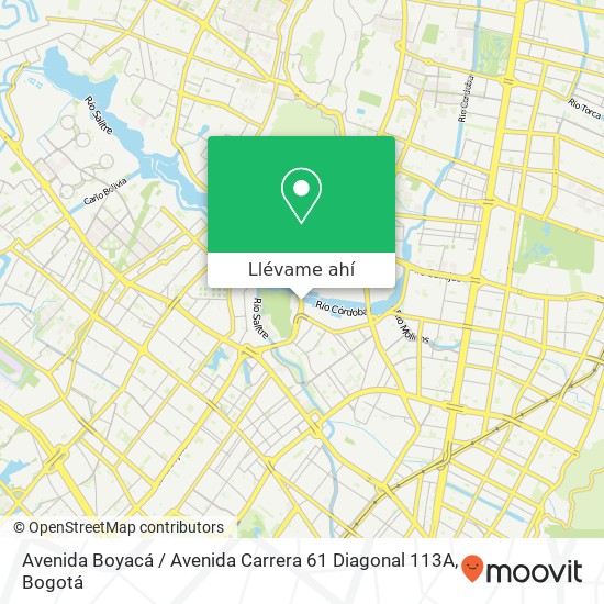 Mapa de Avenida Boyacá / Avenida Carrera 61 Diagonal 113A