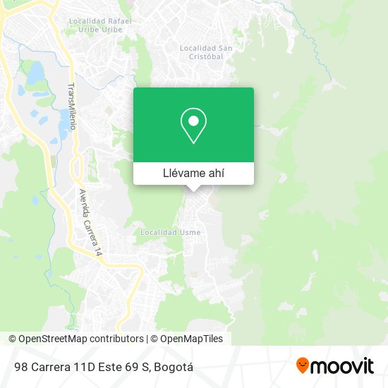 Mapa de 98 Carrera 11D Este 69 S