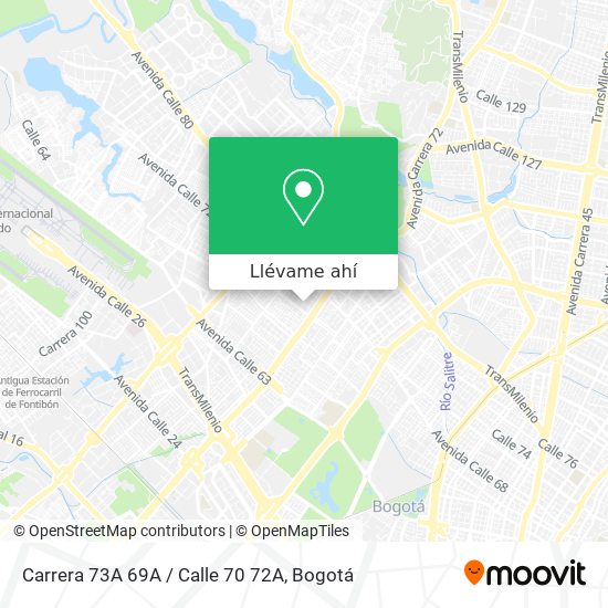 Mapa de Carrera 73A 69A / Calle 70 72A