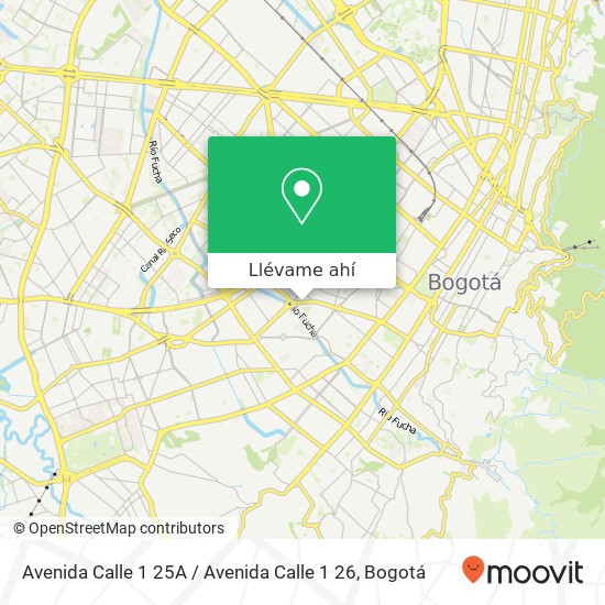 Mapa de Avenida Calle 1 25A / Avenida Calle 1 26