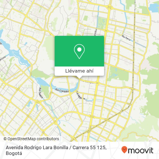 Mapa de Avenida Rodrigo Lara Bonilla / Carrera 55 125