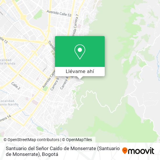 Mapa de Santuario del Señor Caído de Monserrate (Santuario de Monserrate)