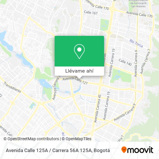 Mapa de Avenida Calle 125A / Carrera 56A 125A