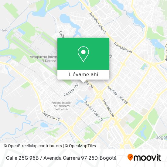 Mapa de Calle 25G 96B / Avenida Carrera 97 25D