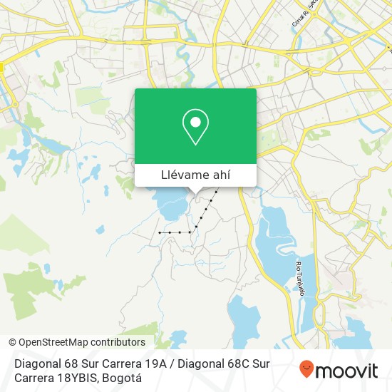 Mapa de Diagonal 68 Sur Carrera 19A / Diagonal 68C Sur Carrera 18YBIS