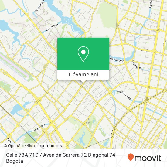 Mapa de Calle 73A 71D / Avenida Carrera 72 Diagonal 74