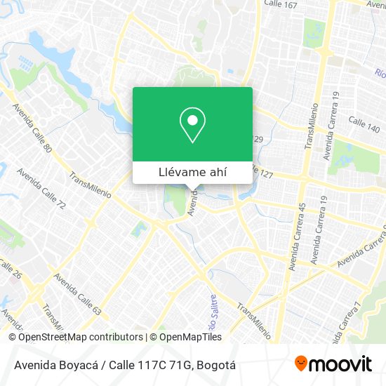 Mapa de Avenida Boyacá / Calle 117C 71G