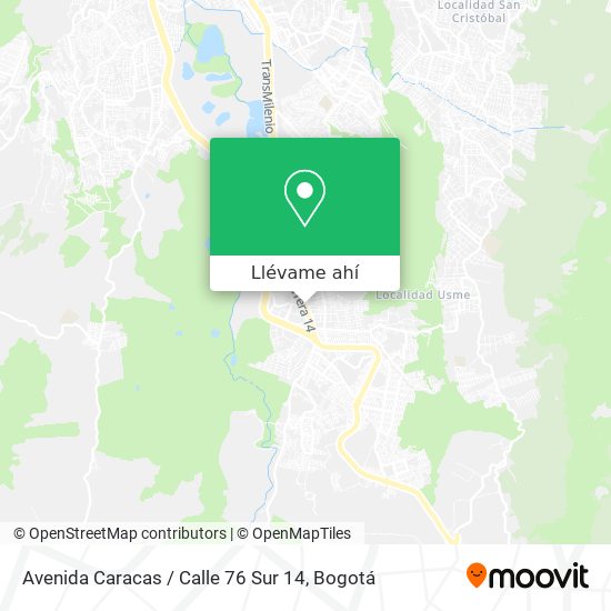 Mapa de Avenida Caracas / Calle 76 Sur 14