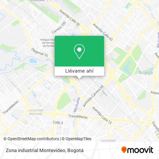 Mapa de Zona industrial Montevideo