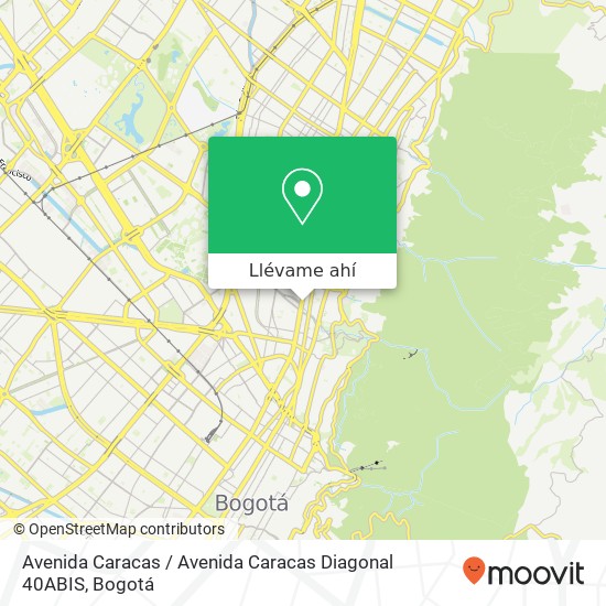 Mapa de Avenida Caracas / Avenida Caracas Diagonal 40ABIS