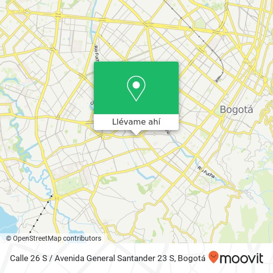 Mapa de Calle 26 S / Avenida General Santander 23 S