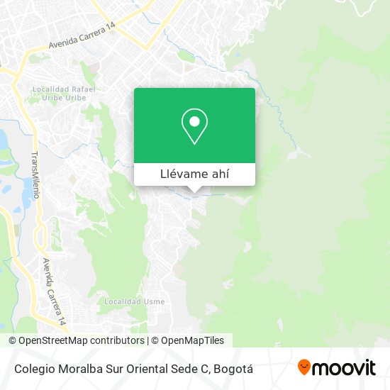 Mapa de Colegio Moralba Sur Oriental Sede C